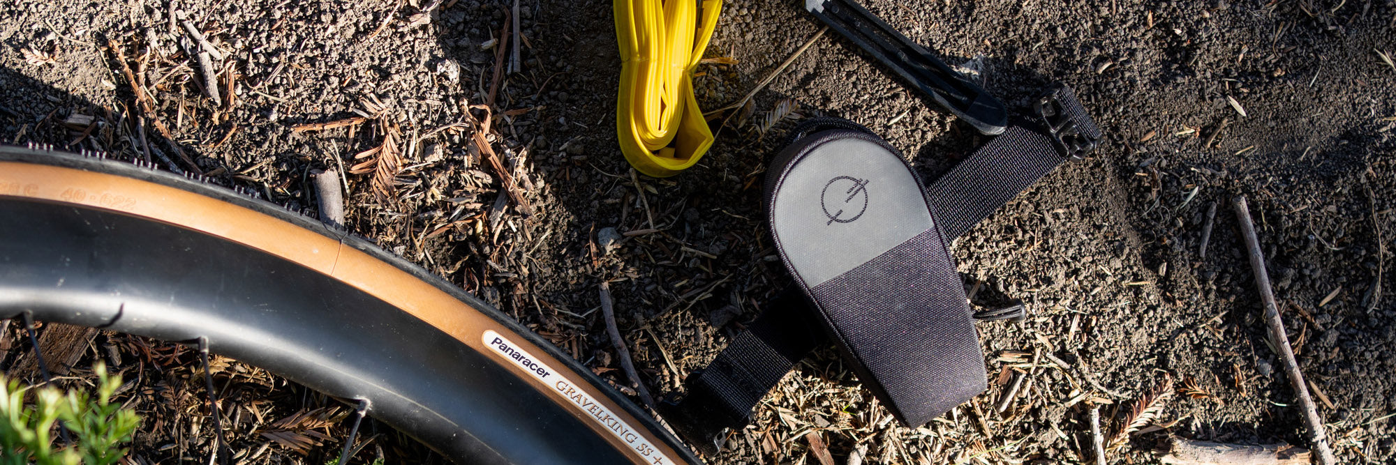 Top view showing the contents that can fit in the Post Carry Co. Saddle Bag