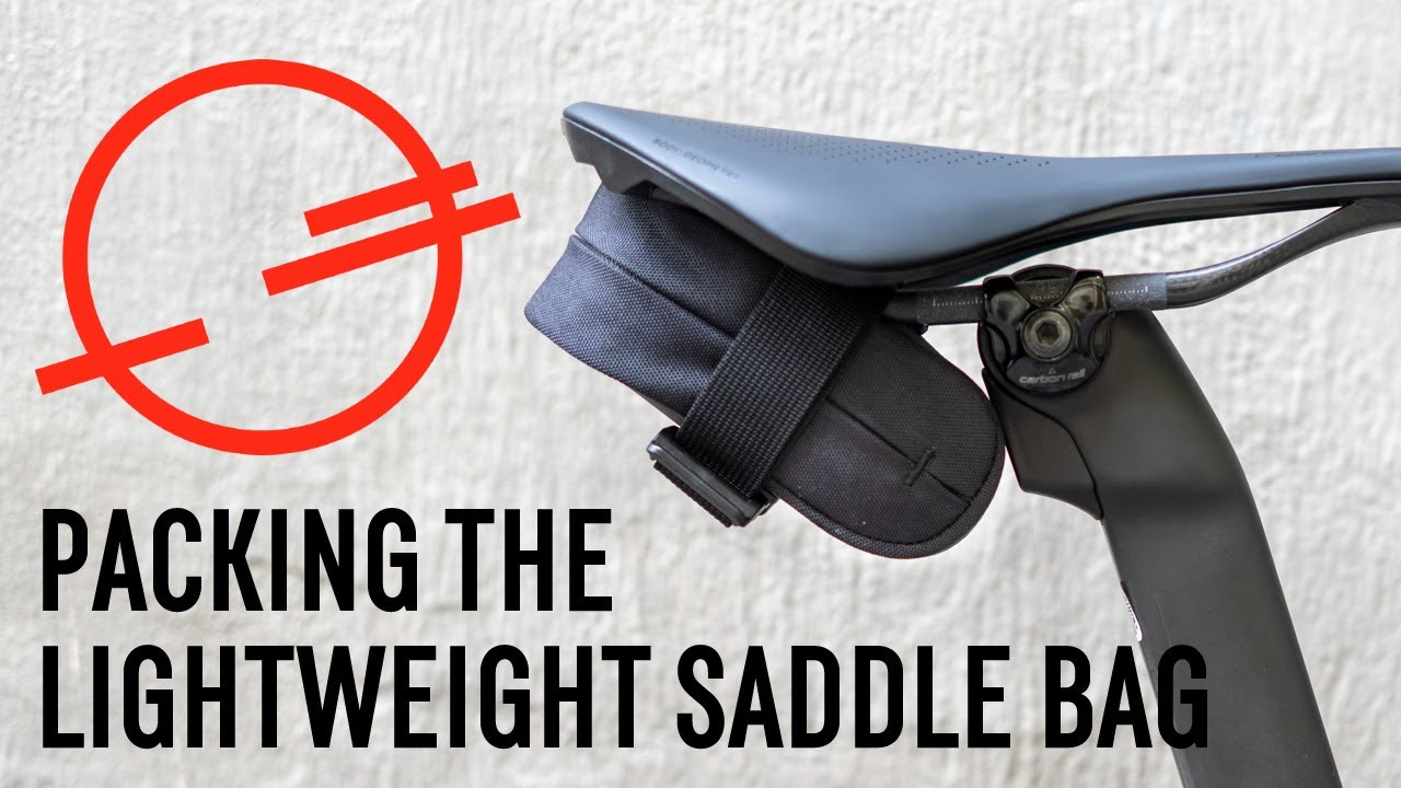 A thumbnail for a video showing how to pack the Post Carry Co. Saddle Bag